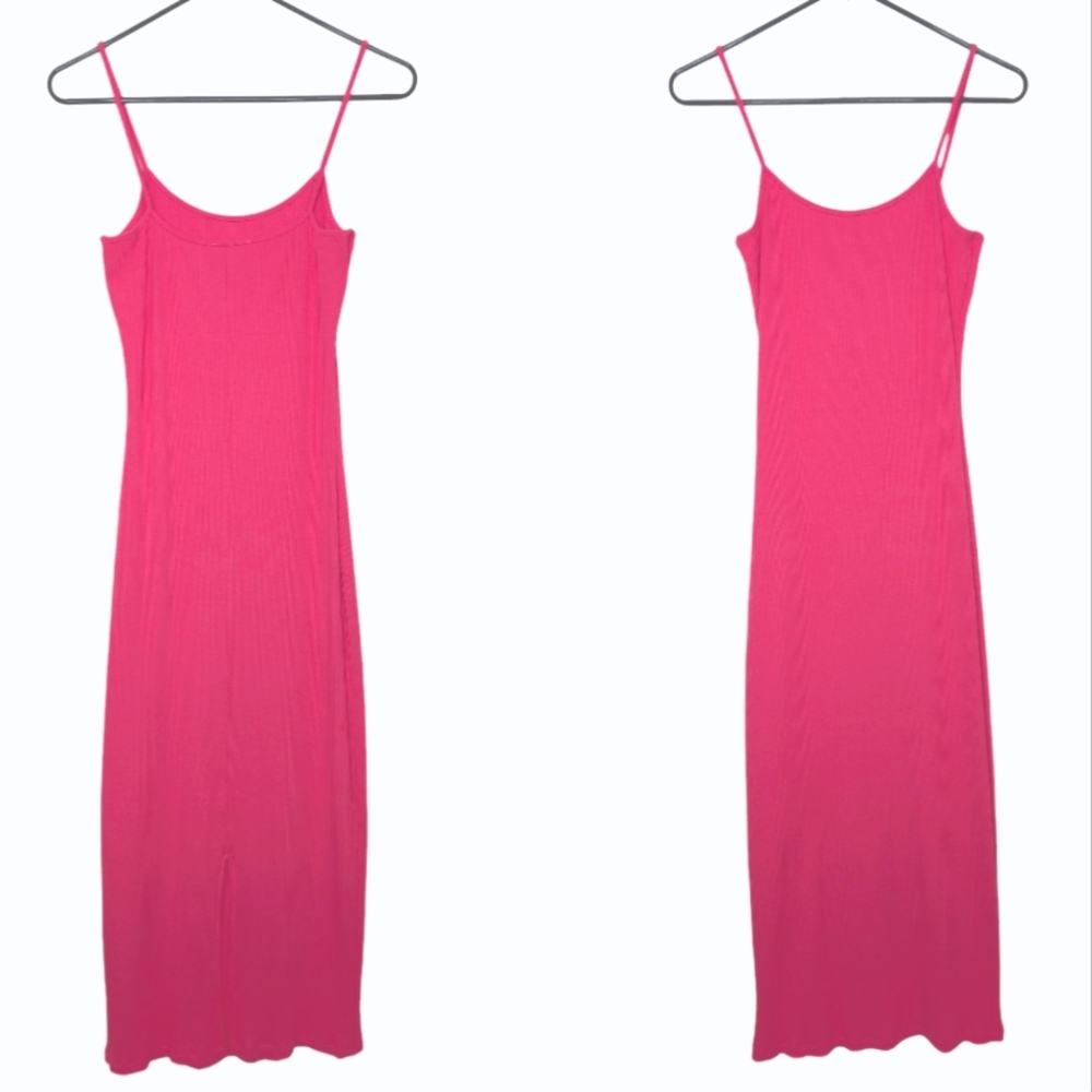 Sugar Lips Kingston Women's Ribbed Knit Cami Midi Dress Size Medium